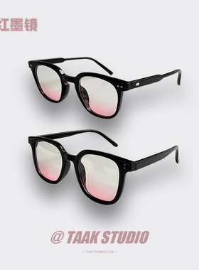 浅色腮红眼镜女潮墨镜