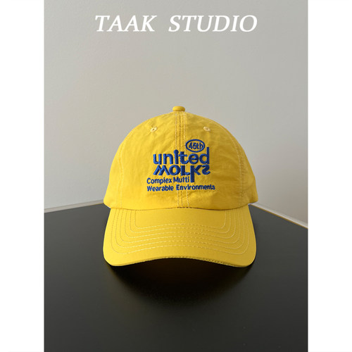 蔡依林黄色速干布棒球帽