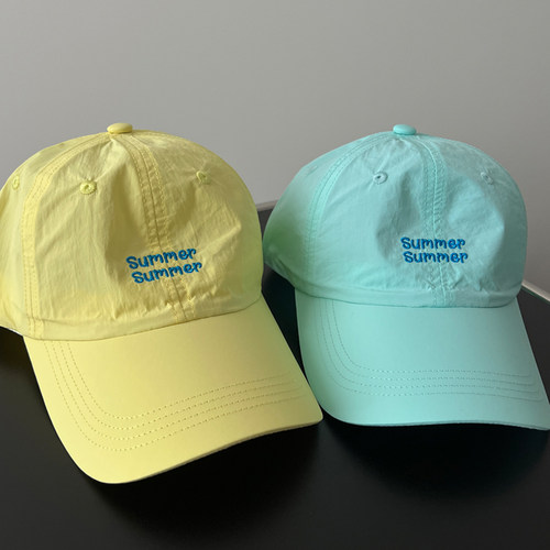 黄色软顶速干帽户外轻薄棒球帽