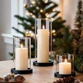 欧式 烛台浪漫情人节烛光晚餐生日派对装 扮酒店样板间摆件无烟蜡