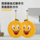 珊瑚绒儿童卡通可爱笑脸刺绣擦手巾圆形方巾隔热垫立体刺绣一对装