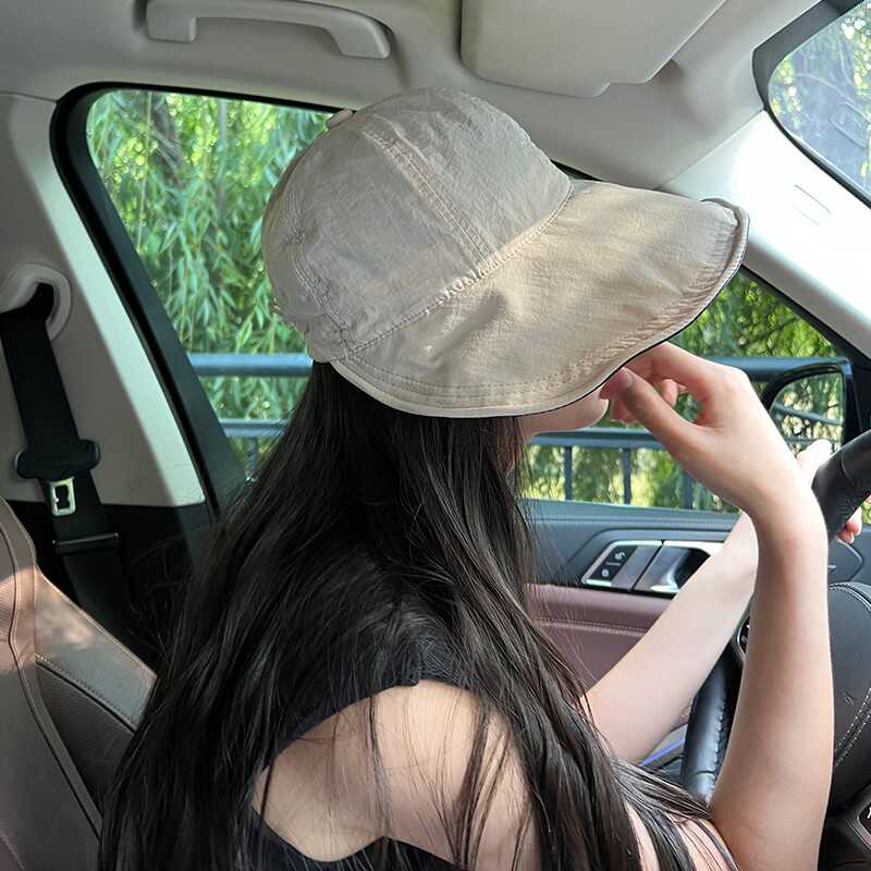 遮阳帽大头围夏季显脸小防晒