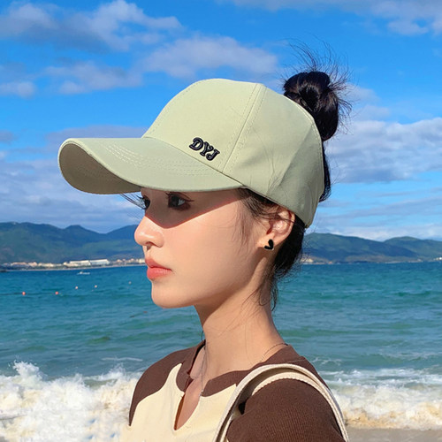可扎高马尾棒球帽女春秋