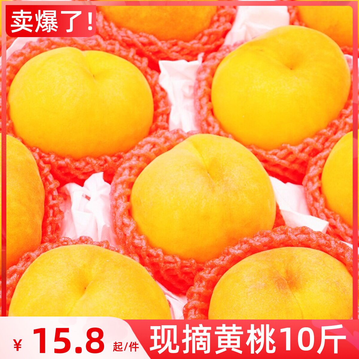 现摘砀山黄桃10斤应季新鲜水果