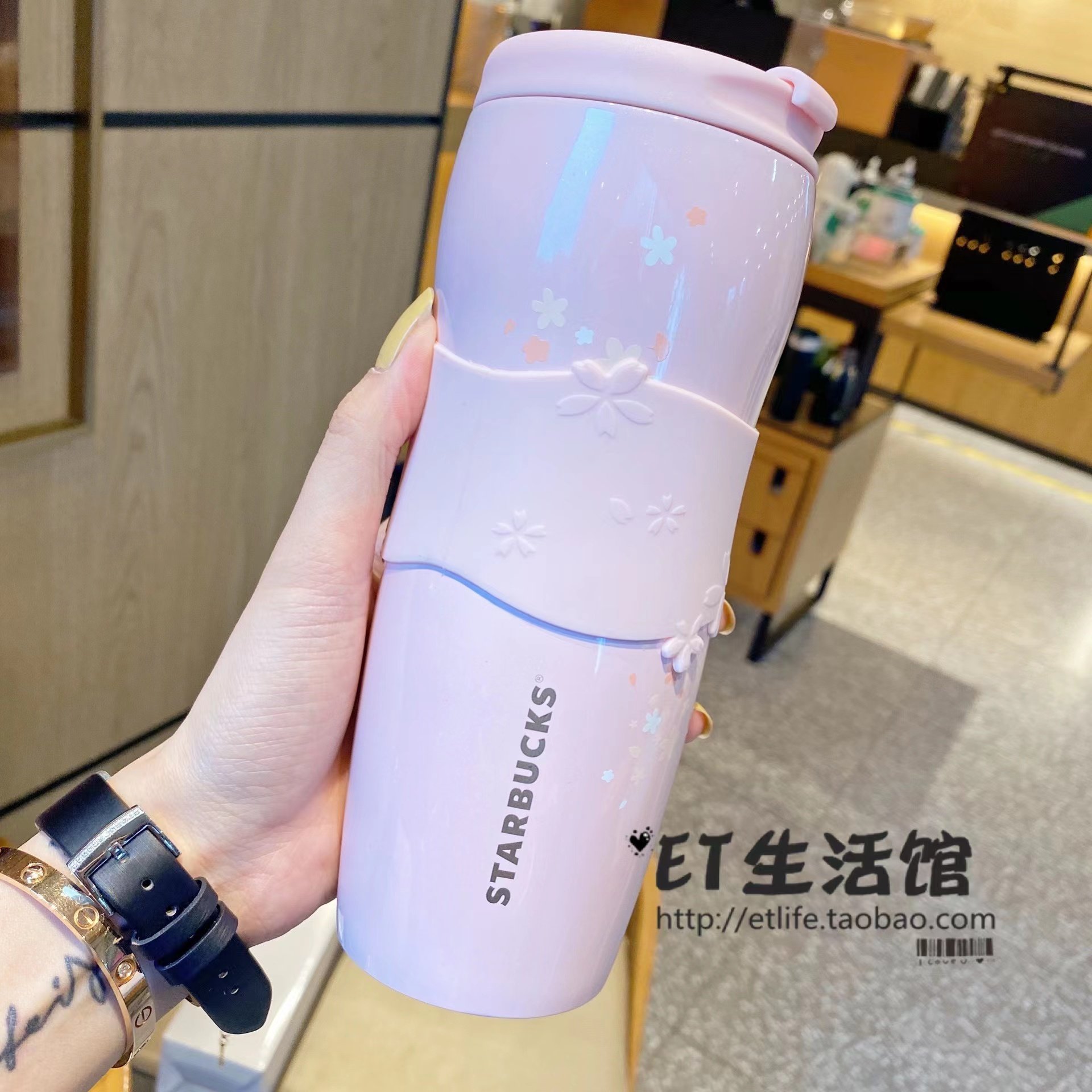 韩国双层不锈钢星巴克杯子