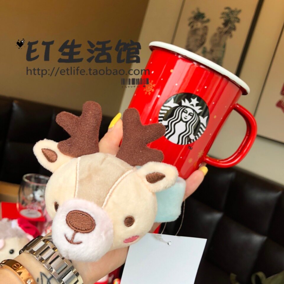 星巴克杯子圣诞搪瓷杯