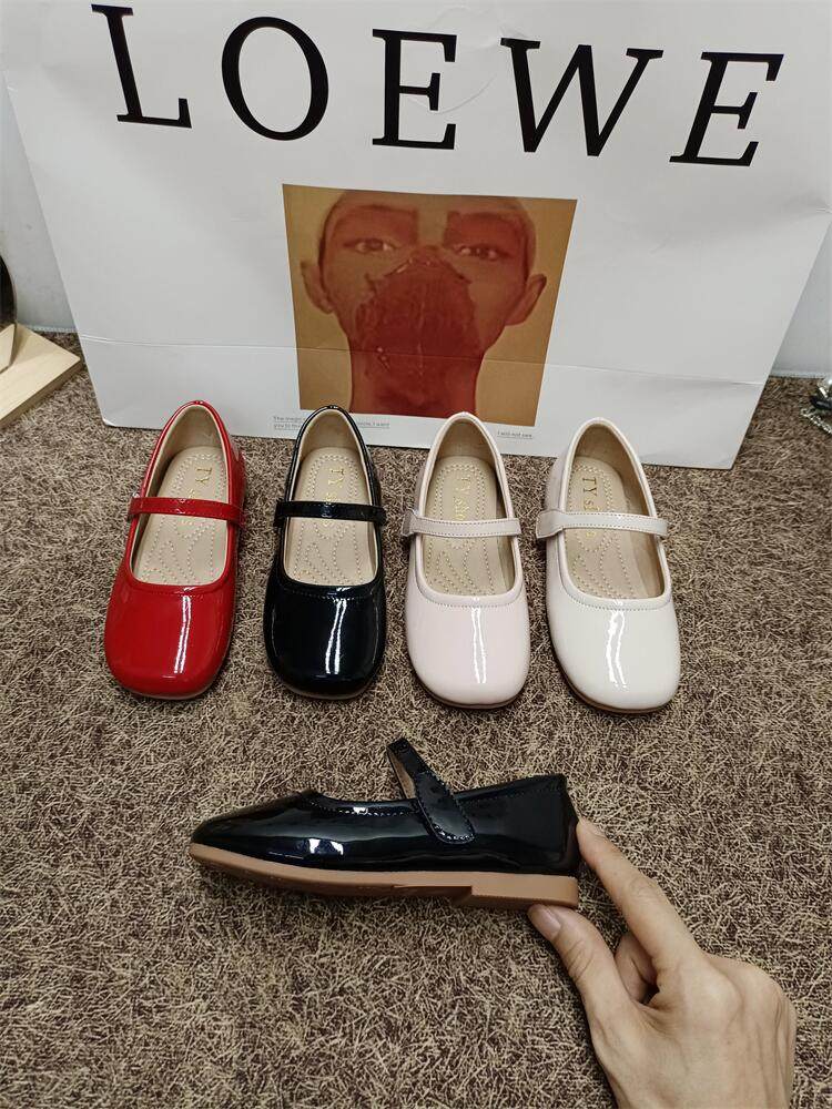 公主小童鞋漆皮小红鞋软底女童红色小皮鞋儿童礼服演出单鞋3-13岁