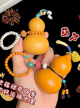 天然文玩葫芦手把件百搭设计款包包挂饰男女随身解压盘玩小手捻y2
