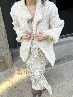 真兔毛中古感柔软轻盈短款皮草