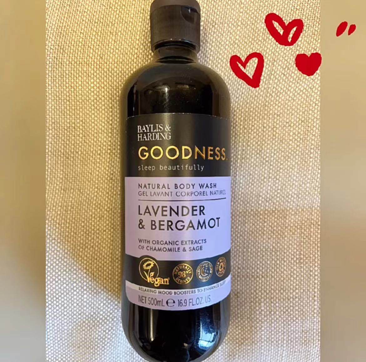 【海外正品】baylis &harding薰衣草和佛手柑保湿沐浴露孕妇500ml