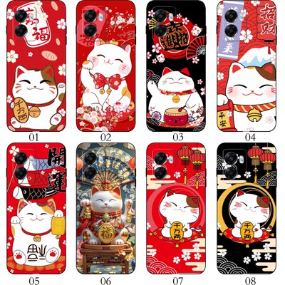 招财猫 适用VIVO Y10/Y55s/Y77e/Y77/Y73t/Y78/Y78t/Realme GT6/Neo2/5/7/Q5i/一加Ace6手机壳