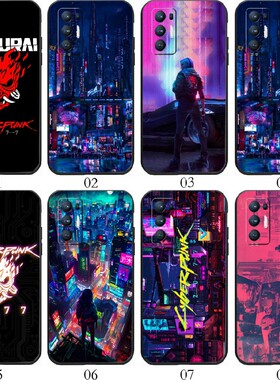 赛博朋克2077 适用 OPPO Reno4 Pro/A52/K/6+/5 Z/A32/A93/A55/A95/A93s/A11s/A56/A55s/K9/K7x/Find手机壳