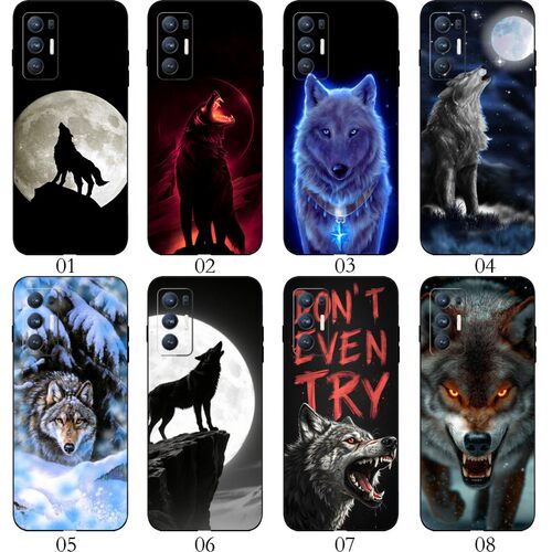 狼头 适用 VIVO Y76s/Y53s/Q3/2T/realme GT Neo/Q3t/V5/V60/V70/V70S/一加 8T/9/9R/RT/X30 Max手机壳