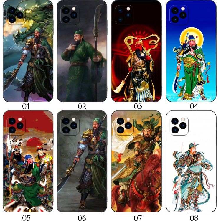 关公关羽 适用iPhone苹果 15/11/13 Pro/12 mini/14 Max/Plus/XS/XR/X/8/7/6/5/红米Note 12/12R/12C手机壳
