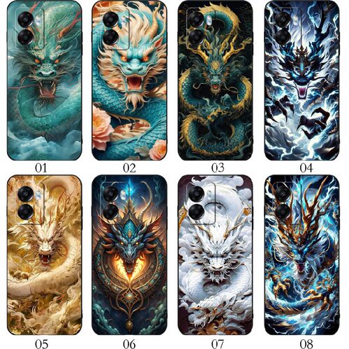 中国龙 适用 红米 Note 13 Pro/11E/12 Turbo/12R/+/K60/realme GT Neo2/GT2/V30/V23/10/Q5/Neo5手机壳