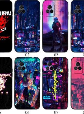 赛博朋克2077 适用vivo/realme GT Neo3/X60 曲屏版/iQOO U3x/S9e/GT2/一加 Ace/魅族 18X手机壳