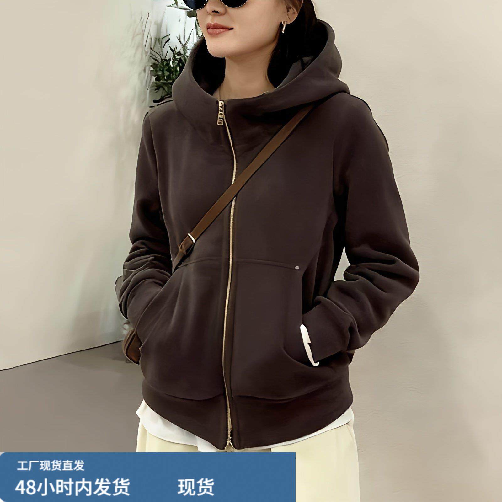 纯色高领连帽德绒外套女2025秋冬新款高级感加厚保暖柔软舒适卫衣,运动/瑜伽/健身/球迷用品,广场舞套装,淘宝优惠券,粉丝福利购,淘宝优惠卷