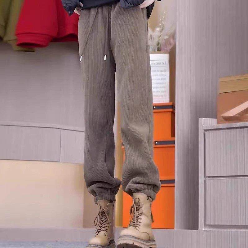 灯芯绒加绒裤子女冬季2024新款加厚羊羔绒哈伦裤宽松大码束脚卫裤,模玩/动漫/周边/娃圈三坑/桌游,Cosplay女装/cos女装,淘宝优惠券,粉丝福利购,淘宝优惠卷