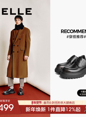 李昀锐同款百丽男鞋休闲商务德比鞋男厚底增高正装皮鞋子A1695DM4