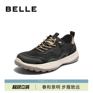 新款 百丽男士 网面透气休闲布鞋 春秋季 8VJ01CM5 轻盈厚底轻便运动鞋