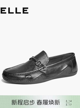 百丽一脚蹬休闲商务皮鞋男鞋子春夏季新款套脚豆豆乐福鞋A1818AM5