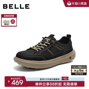 厚底增高休闲工装 透气套脚板鞋 布鞋 新款 9AJ01AM6 男26春季 百丽男士