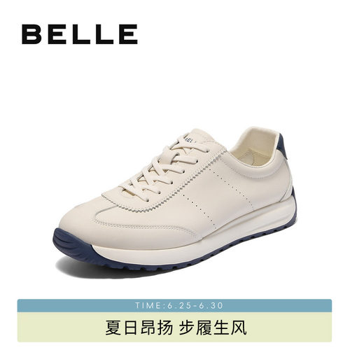 百丽小白鞋休闲德训运动阿甘鞋