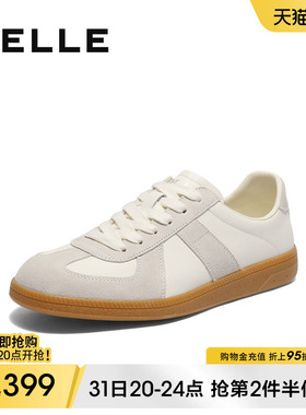 百丽男士复古运动跑步德训阿甘鞋春季新款休闲软底板鞋子8UM01CM5