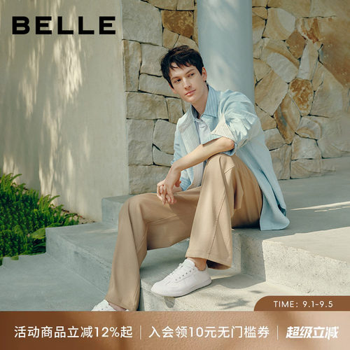 百丽男士休闲跑步阿甘德训板鞋男