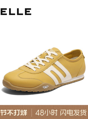 百丽男士黄色复古休闲运动跑步阿甘慢跑德训鞋子春季新款8SR01BM5