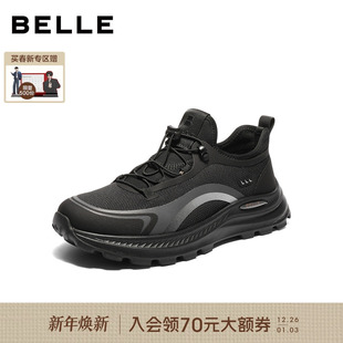 户外公务鞋 百丽男士 新款 男26春季 8YQ01AM6 厚底增高休闲运动健步鞋