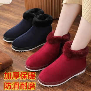 四川鸡婆鞋加绒东北过冬老式棉鞋湖南手工女加厚女士冬季农村防滑