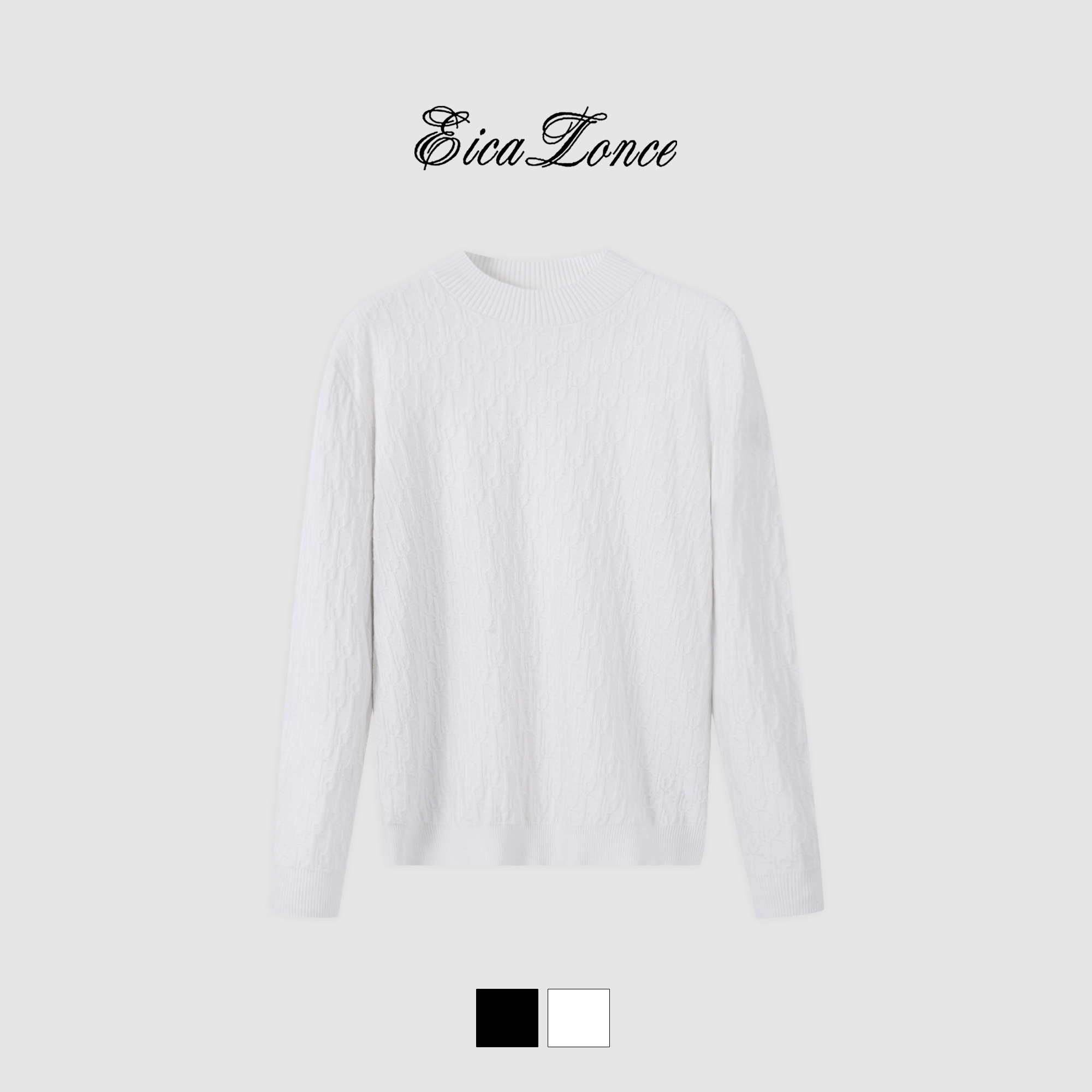 Eicalonce·意卡伦萨25·FW设计师款简约舒适圆领羊毛长袖SM80197