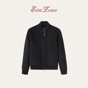 Eicalonce·意卡伦萨25FW超细美利奴羊毛棒球领双面呢夹克SM80188