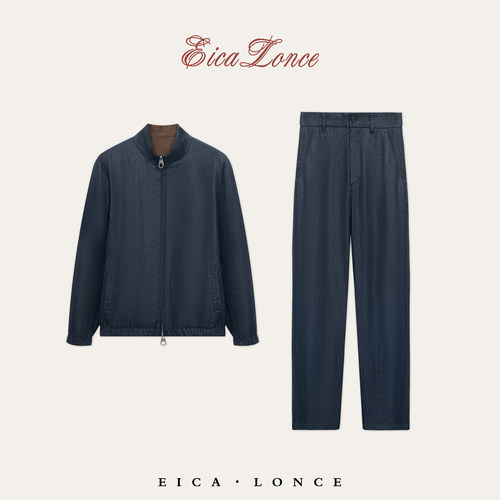 [松弛老钱] 夏季高定100亚麻薄款双面夹克套装SY12707