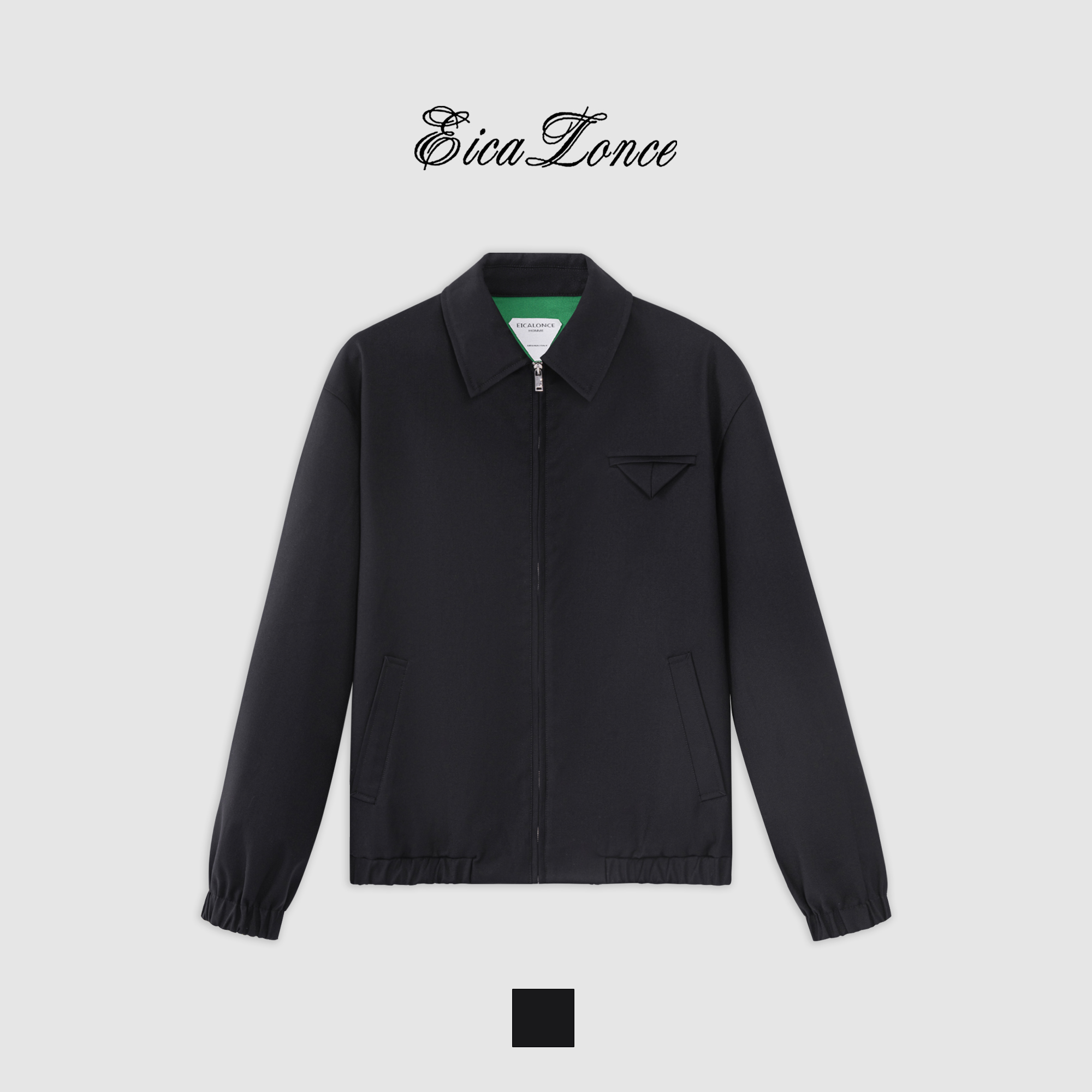 Eicalonce·意卡伦萨25·FW简约百搭舒适翻领哈灵顿夹克SM12427