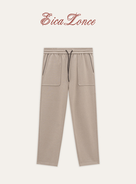 Eicalonce·意卡伦萨 秋冬绵羊毛舒适运动休闲松紧腰修饰腿型卫裤