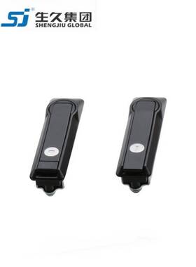 生久柜锁门锁MS819-1黑色亚光平面锁拉杆锁机箱锁配电柜锁 锁杆锁