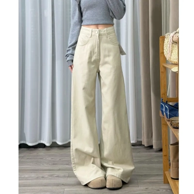 美式弯刀牛仔裤女春夏百搭的裤子