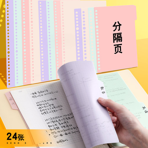 30孔索引卡标签pvc目录分隔页