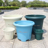 新款 加厚控根加仑花盆塑料树脂家用养花大小号多肉月季 透气青山盆