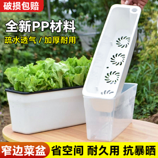 长方形窄花盆阳台种菜盆长条蔬菜种植专用箱窗台草莓花槽懒人神器