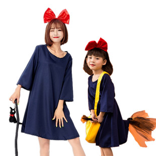 万圣节服装小魔女宅急便cosplay连衣裙儿童宫崎骏琪琪童装演出服