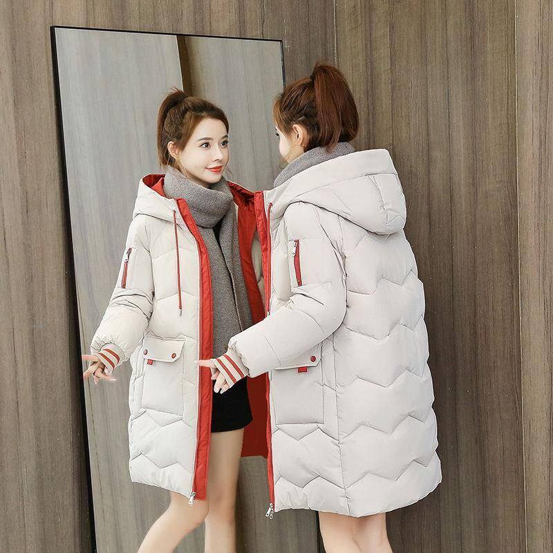 外贸棉服女中长款2025款韩版宽松冬季外套加厚棉袄面包服棉袄棉衣