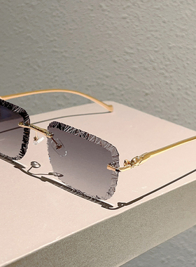 网红同款太阳镜欧美时尚切边墨镜