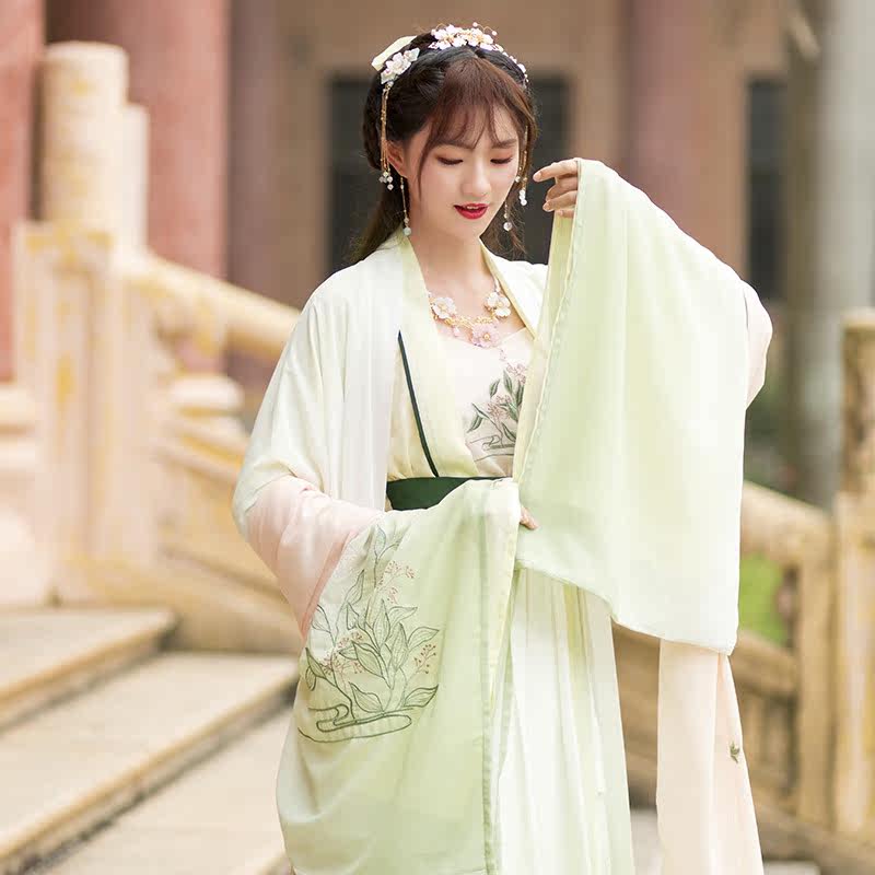 青玄齐腰襦裙汉元素正品原创大码汉服女大袖衫单件抖音中国风套装|ruв категории Женская одежда, костюм/национальная одежда/театр костюм, национальная одежда/этап погрузки - от Buy2taobao.com для оказания профессиональной услуги покупки агента Taobao