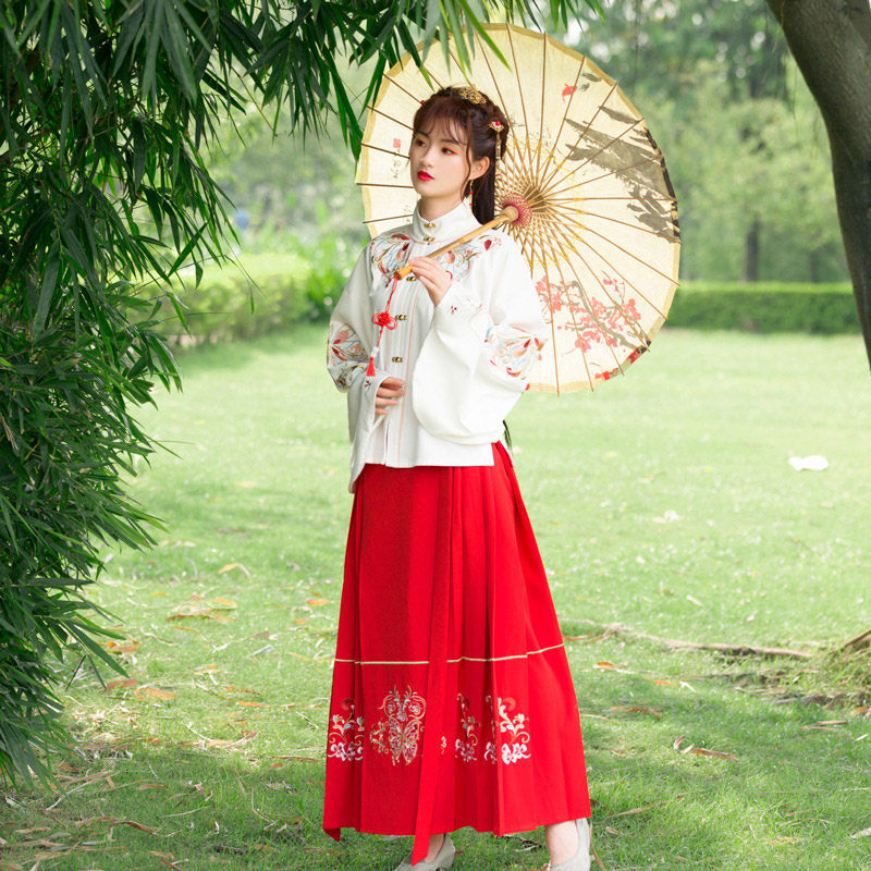 沁尾蝶汉元素正品原创绝版汉服女明制立领对襟琵琶袖马面裙套装秋|ruв категории Женская одежда, костюм/национальная одежда/театр костюм, национальная одежда/этап погрузки - от Buy2taobao.com для оказания профессиональной услуги покупки агента Taobao