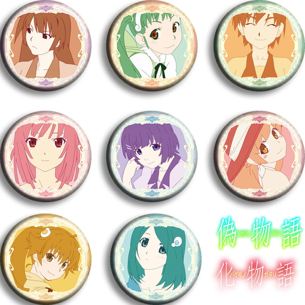 伪物语化物语角色吧唧动漫徽章二次元周边现货可定制阿良良木月火