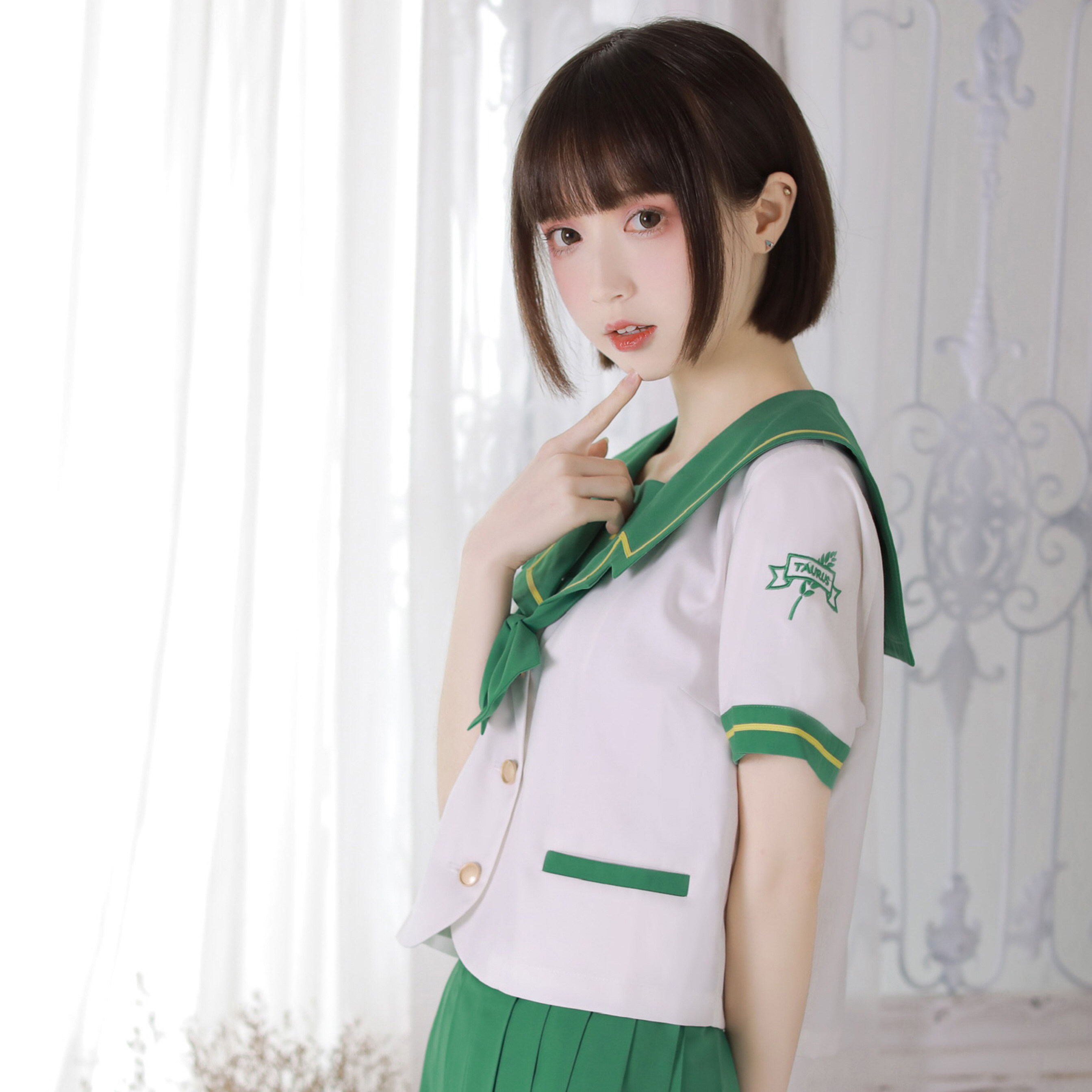 【西西酱】原创jk制服  幸运十二星座 金牛座 水手服变形襟夏装