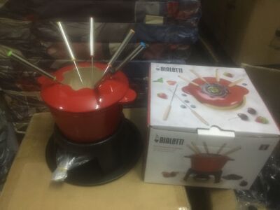 芝士奶酪巧克力火锅铸铁锅单柄珐琅锅酒精炉架烧烤架水果叉fondue